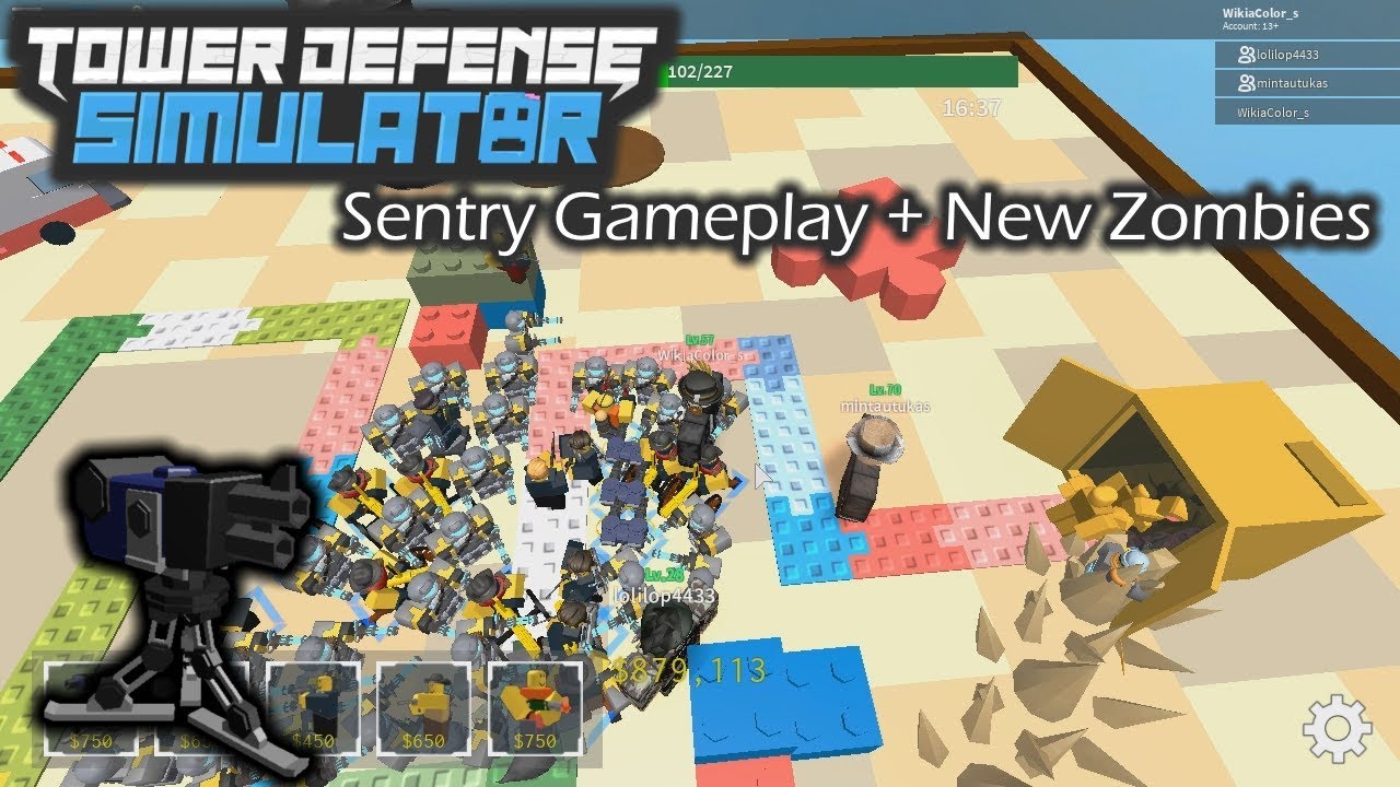 Sentry Gold Titan Necromancer 2 Gameplay Tower Defense Simulator