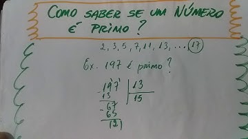 Como saber se um número é primo?