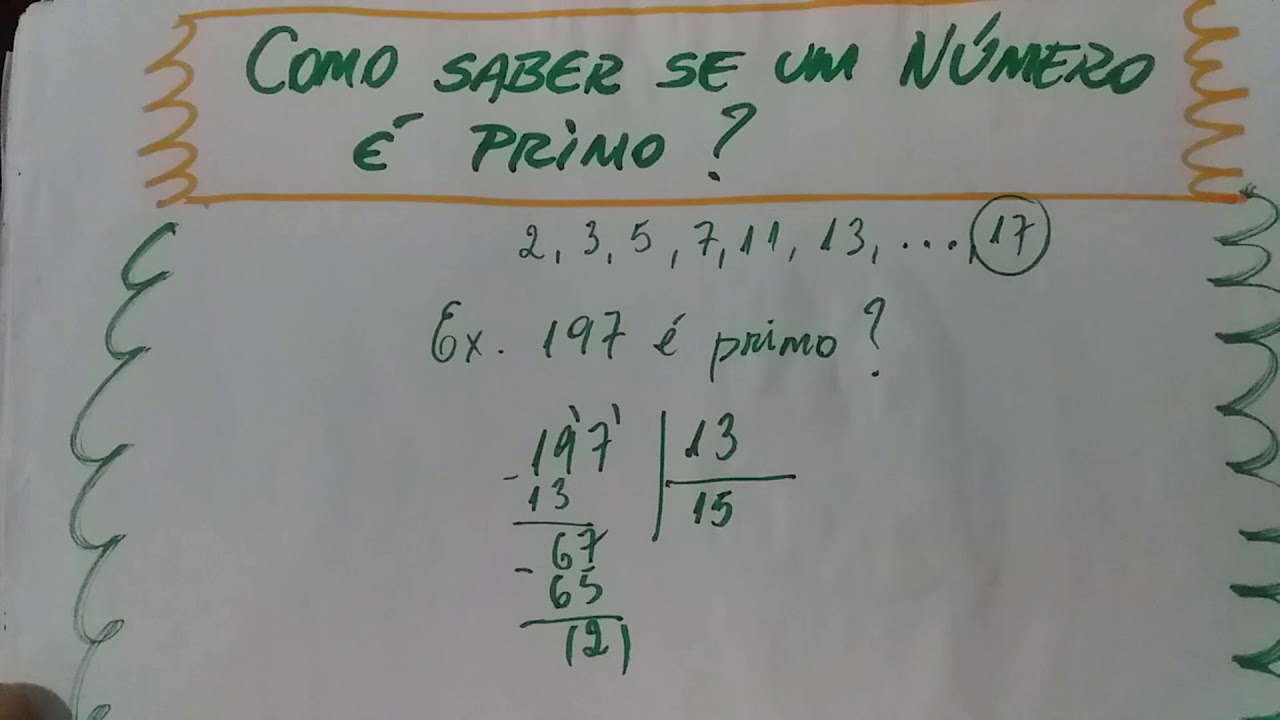 Como saber se um número é primo? YouTube Como saber se um número é primo? YouTube