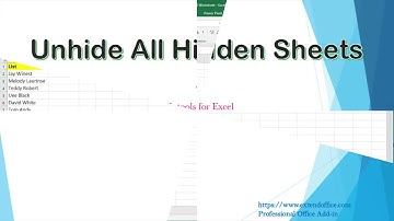 Quickly Show All Hidden Worksheets With One Click In Excel