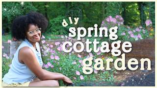 CREATING A WHIMSICAL COTTAGE GARDEN 🌸🧚🏽| Planting Food & Flower Seeds + DIY Spring Garden Makeover!