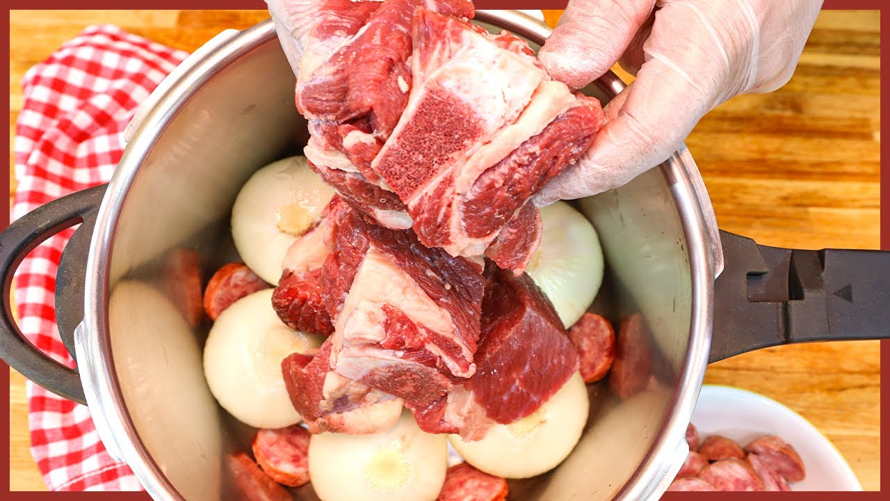 COSTELA NA PRESSÃO SEM UMA GOTA DE ÁGUA I MACIA I DELICIOSA I SUPER FÁCIL I Receitas de Pai