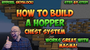 How to Build a Minecraft Hopper Chest System - How Hoppers Work - Hypixel Skyblock