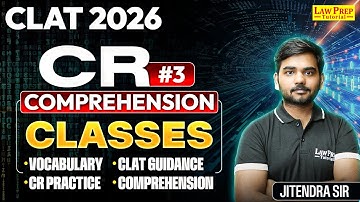 CLAT 2026 | Critical Reasoning | Part 3 | Master Critical Reasoning for CLAT Exam 2026