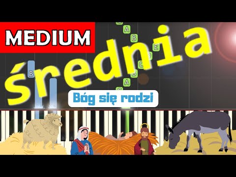 🎹 Bóg się rodzi - Piano Tutorial (średnia wersja) 🎵 NUTY W OPISIE 🎼