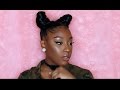 Easy Space Buns Tutorial + How I do my Baby Hairs | SheemaJtv