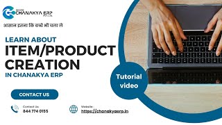 How to Create Products / Items / Services in Chanakya ERP (Tutorial) screenshot 1