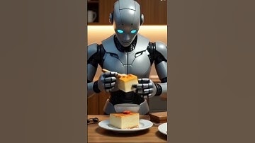 Ai robot making japanese cake and eating it 🤖🎂 #ai #aianimation #aiart #shorts #shortvideo #robot
