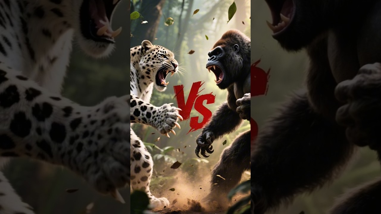 Snow Leopard vs Gorilla (Tiger, polar Bear, Rhino, Grizzly)