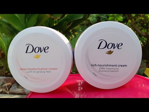 Dove deep moisturising cream with no greasy feel vs Dove rich nourishment cream review |