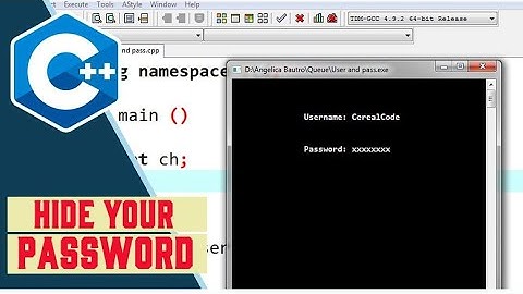 How to display asterisks while typing your password in C++ || Step by Step to HIDE YOUR PASSWORD