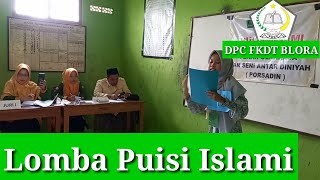 Arena Lomba Puisi Islami Porsadin 6 Dpc Fkdt Blora