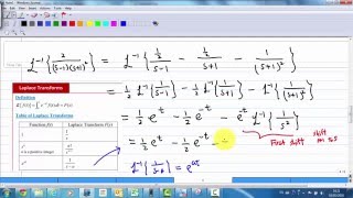Inverse Laplace transform by partial fractions Example 17