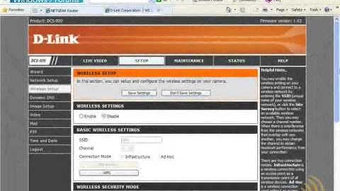 Wireless Networking - Setting Up An IP Camera - Part 1
