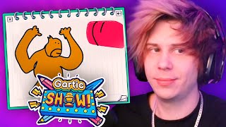 adivinando dibujos con el chat y rubius