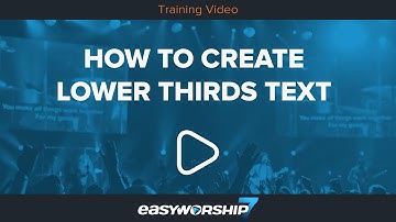 How To Create Lower Thirds Text