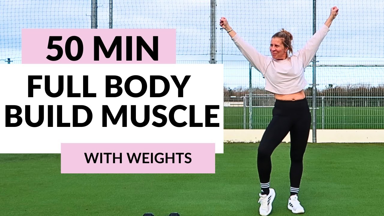 50 MIN FULL BODY STRENGTH WORKOUT with Dumbbells | Build Muscle at Home