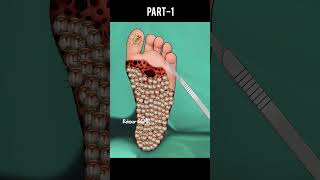 ASMR Remove Ticks from foot Animation | care animation |#youtubeshorts #shorts #short #asmranimation