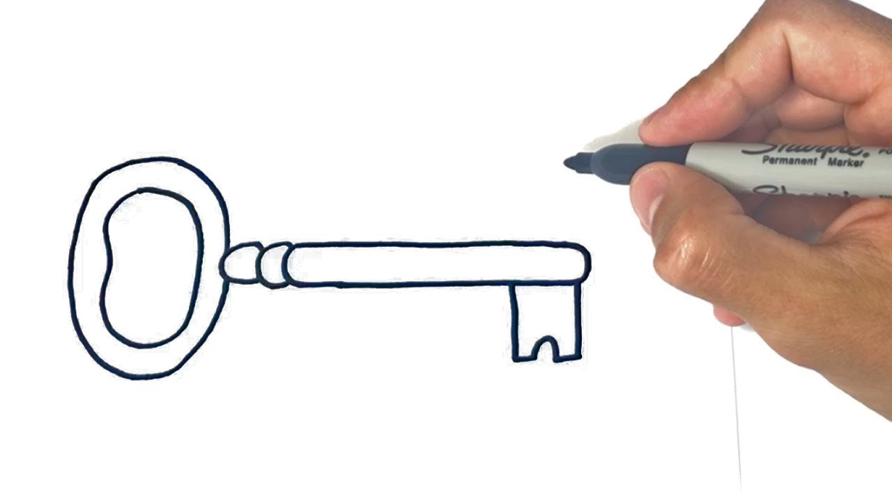 Key Drawing - How To Draw A Key Step By Step