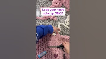 Heart tutorial! Such a fun addition to a stunning blanket!😊 #handmadeblanket #chunkyknitheart