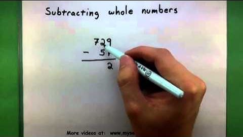 Basic Math - Subtracting whole numbers