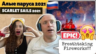 SCARLET SAILS 2021 | Алые паруса 2021 | Best Moments Pyrotechnic Show St. Petersburg! REACTION!🇷🇺