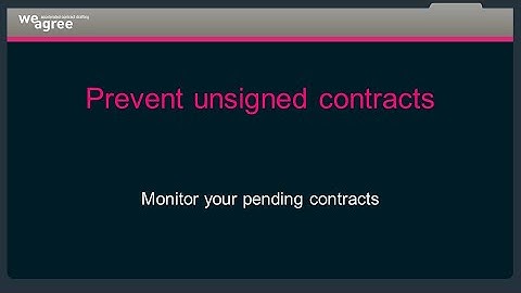 Prevent unsigned contracts with Weagree