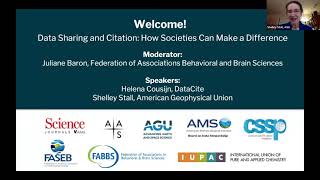 Data Sharing and Citation: How Societies Can Make a Difference (5 February)