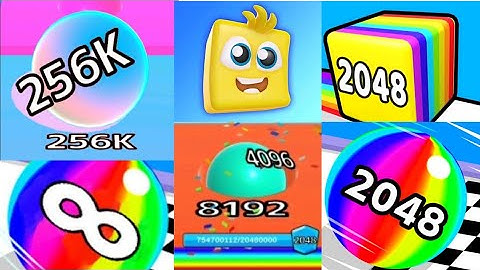 MAX LEVELS- Ball Run 2048 vs Ball Run Infinity vs Happy Cube 2048 gameplay walkthrough #ballgamezone