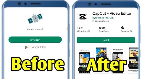 How to CapCut App Item Not Found Try Again Problem Solve in Google Play Store