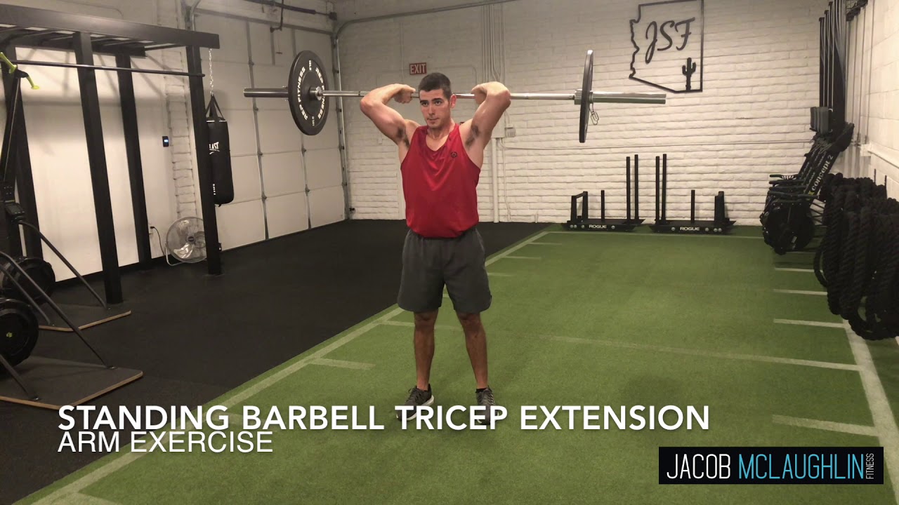 Standing Barbell Tricep Extension YouTube