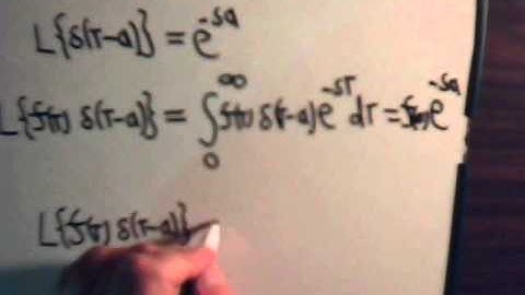 Differential Equations: Dirac Delta Function - LaPlace Transform