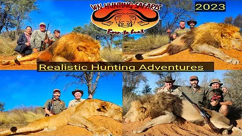 WN hunting safari's, 4 lion hunts In the Kalahari. With Realistic Hunting Adventures.