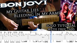 Download Lagu Bon Jovi - My Guitar Lies Bleeding In My Arms guitar solo lesson (with tablature and backing tracks) MP3