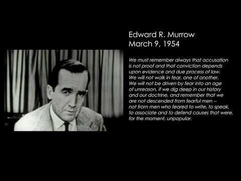 Эдвард Р. Марроу, из речи 9 марта 1954 г. (титры)