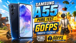 Samaung A55 5G PUBG Test 🔥 - 60 FPS Device - Best Gaming Device 