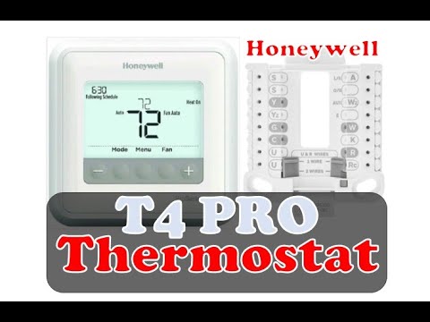 Installing T4 Pro Honeywell Thermostat - YouTube