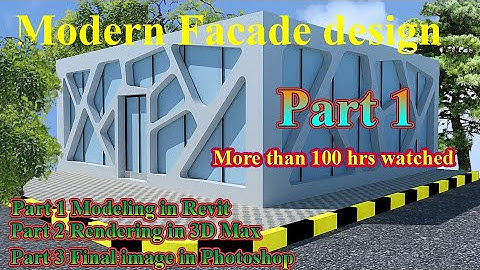 Revit - modern facade design 01