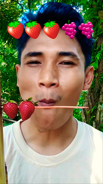 SULAP EMOJI 🍓🍓🍓🍇🍇 PAKAI MULUT😱 #shorts #food #funny #makansesuaiemoji #food #fruit #asmr #mukbang