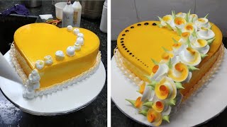 Heart Shape Anniversary cake Design |Anniversary Cake design |Flowers Cake decorating|New Cake Wala