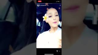 Ariana Grande on Snapchat singing BED Via instagram Story jun 14 2018