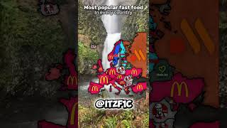 Famous Fast Food in every Country #map #geographythroughmaps #mapguide