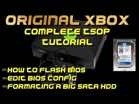 Xbox 1 자습서 IND-BIOS로 Bios TSOP를 플래시하는 방법, 포맷 / 설치 WD 500GB DIY