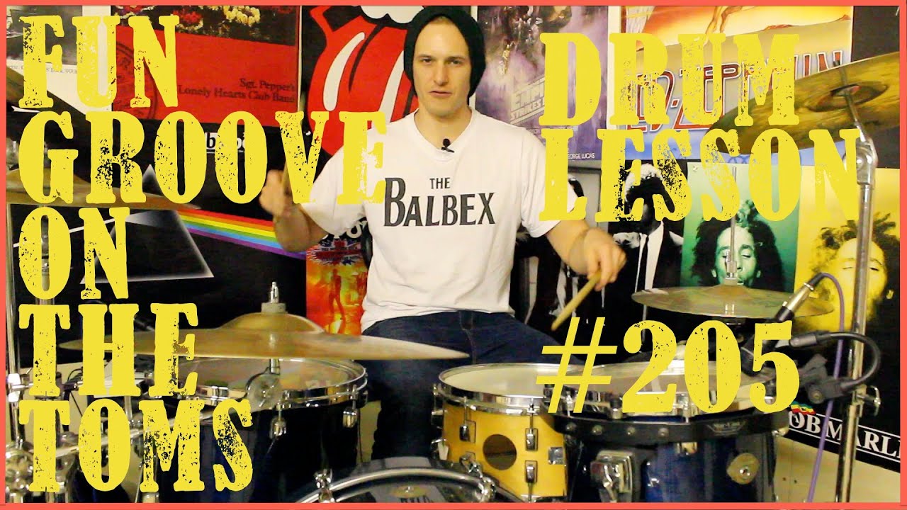 Fun Drum Beat On The Toms - Lesson #205