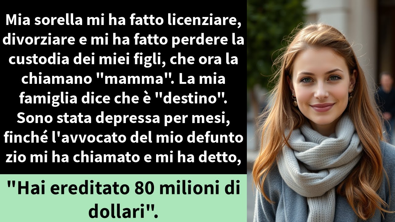 Mia sorella mi ha fatto licenziare, divorziare e mi ha fatto perdere la custodia dei miei figli,