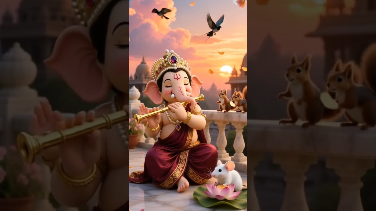 Bal Ganesha Flute Melody 🎶Peaceful Sunset Moment ❤️