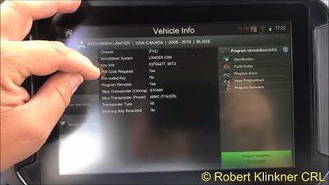2013 Mitsubishi Lancer key programming via Smart Pro