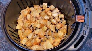 Air Fryer Potatoes and Onions - Slice Potatoes And Onions And Roast Them In The Air Fryer, AMAZING!