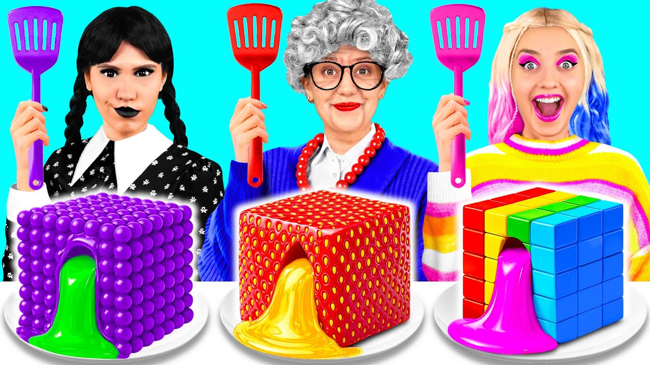 Кулинарный Челлендж: Уэнсдей Против Бабушки | Потрясающие Кулинарные Рецепты от 4Fun Challenge