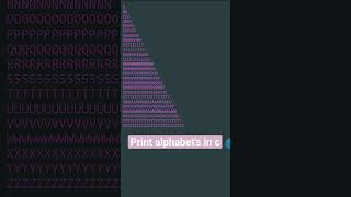 Alphabet pattern program in c ||#shorts #shortsfeed @ApnaCollegeOfficial #ytshorts  #viral #trending